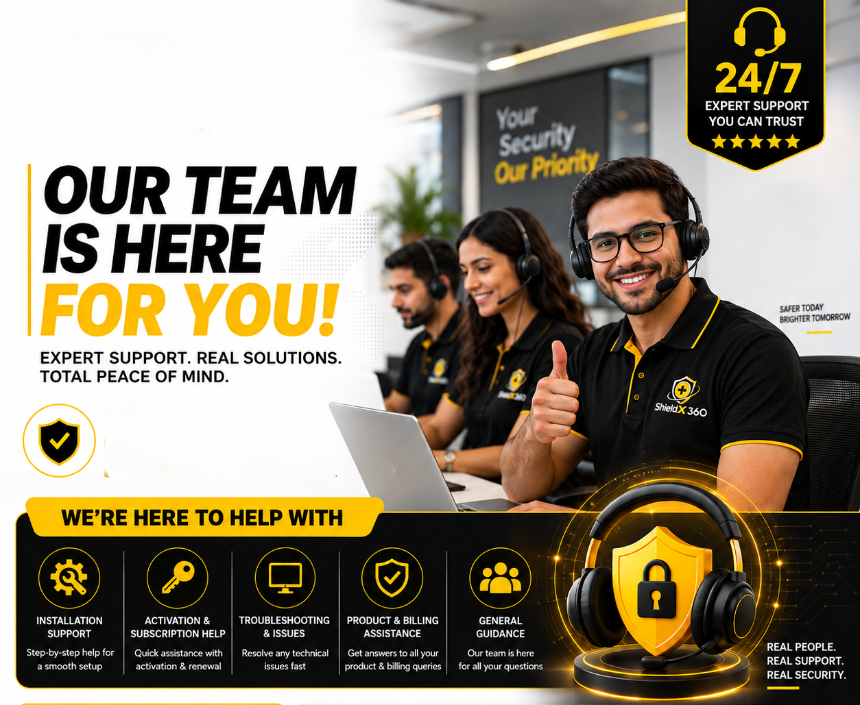 Our Security Support Team Is Here For You 24/7